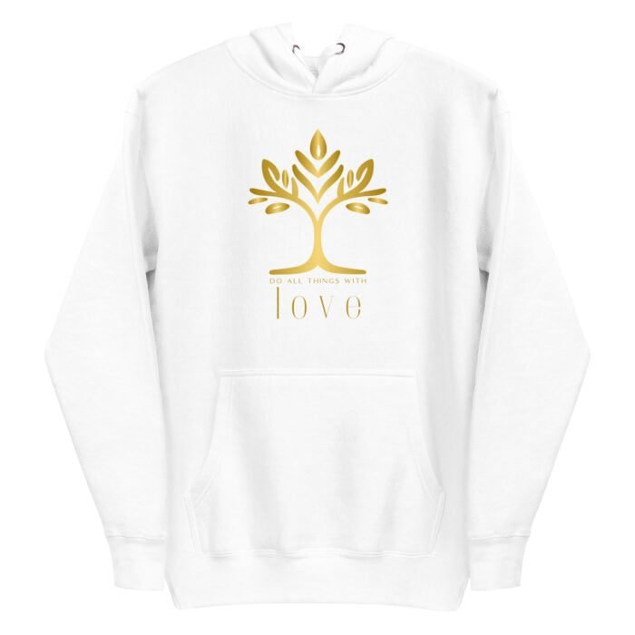 Šiltas, kokybiškas ir stilingas džemperis  - tai tik keletas žodžių, kuriuos galima priskirti šiam nuostabiam džemperiui su gobtuvu. Džemperis su užrašu "DO ALL THINGS WITH LOVE"