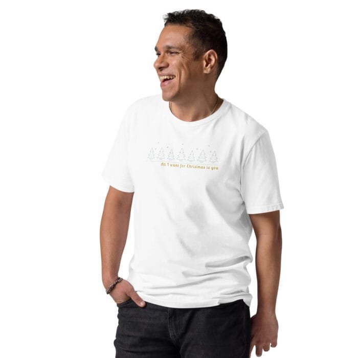 Organinės medvilnės marškinėliai. Tai dovana, kuri ne tik puikiai atrodo, bet ir atneša Kalėdų dvasią. Ar šeimai, ar draugams, ar tiesiog sau!