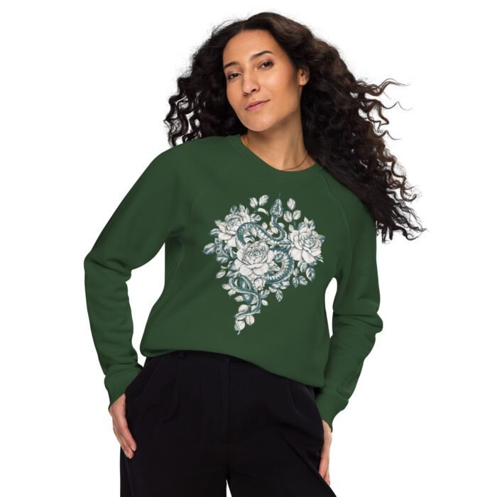 Unisex džemperis be gobtuvo, dekoruotas gyvatės simboliu, sukurtas gamtos mylėtojams ir astrologijos gerbėjams. Tiks tiek kasdienai, tiek ypatingoms progoms.