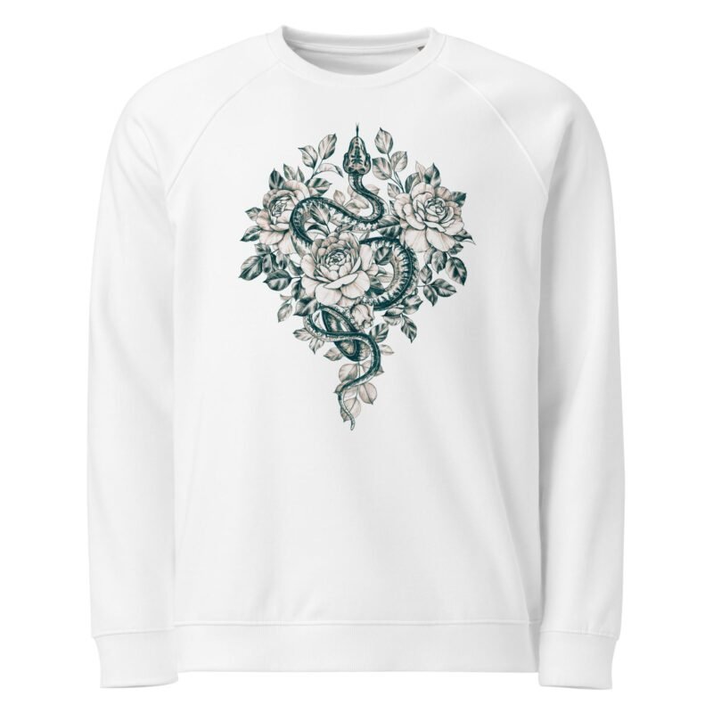 Unisex džemperis be gobtuvo, dekoruotas gyvatės simboliu, sukurtas gamtos mylėtojams ir astrologijos gerbėjams. Tiks tiek kasdienai, tiek ypatingoms progoms.