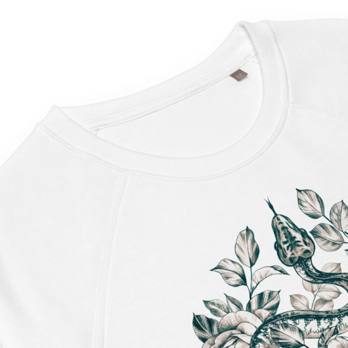 Unisex džemperis be gobtuvo, dekoruotas gyvatės simboliu, sukurtas gamtos mylėtojams ir astrologijos gerbėjams. Tiks tiek kasdienai, tiek ypatingoms progoms.