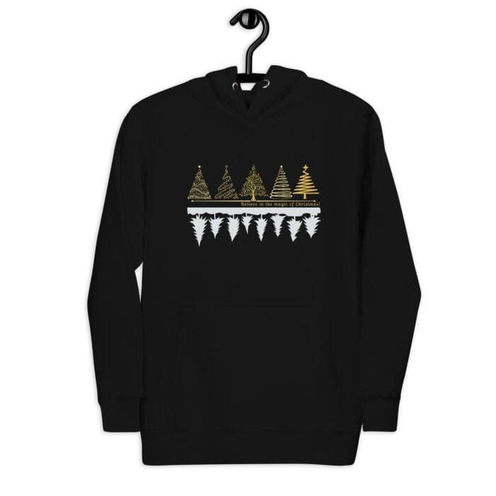 Šis unisex džemperis su gobtuvu tinka jaukiems vakarams, bei šventinėms išvykoms į gamtą. Įkvėptas žiemos grožio. Leiskite Kalėdų dvasiai būti su jumis