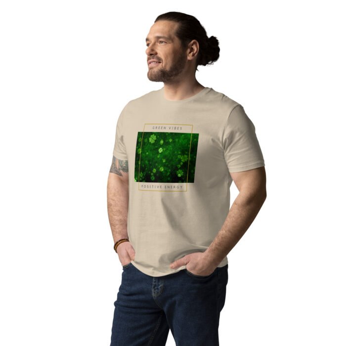 Unisex marškinėliai su dobilo lapų dizainu, idealus pasirinkimas gamtos mylėtojams ir tiems, kurie vertina tvarumą. Dobilo lapai simbolizuoja sėkmę ir harmoniją