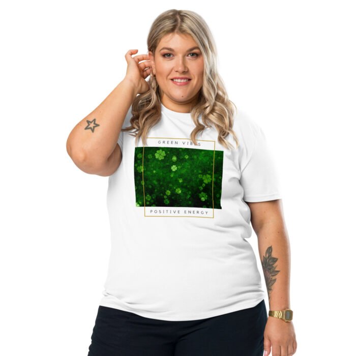 Unisex marškinėliai su dobilo lapų dizainu, idealus pasirinkimas gamtos mylėtojams ir tiems, kurie vertina tvarumą. Dobilo lapai simbolizuoja sėkmę ir harmoniją