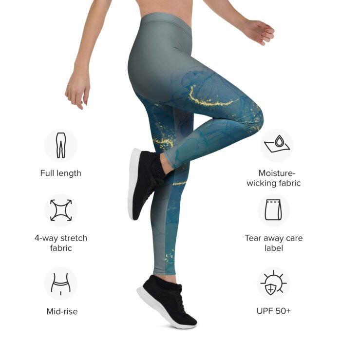 Sportui pritaikytos temprės su unikaliu dizainus, leis jaustis laisvai. Tamprus, kvėpuojantis audinys užtikrina judėjimo laisvę. Dizainas įkvėptas gamtos