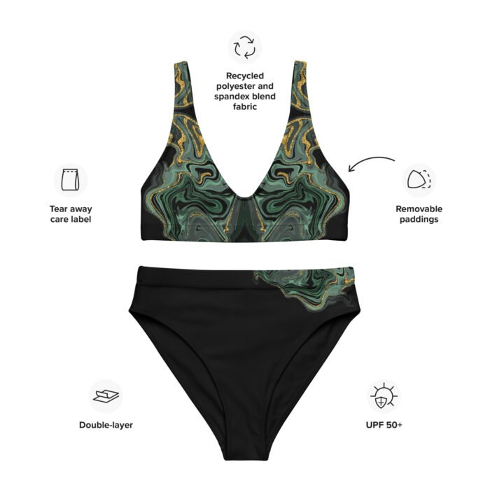 Sportiškas ir patogus dviejų dalių moteriškas maudymukas, su dvigubo sluoksnio audiniu. Tinka aktyviam plaukiojimui, tiek ramiam poilsiui saulėje.