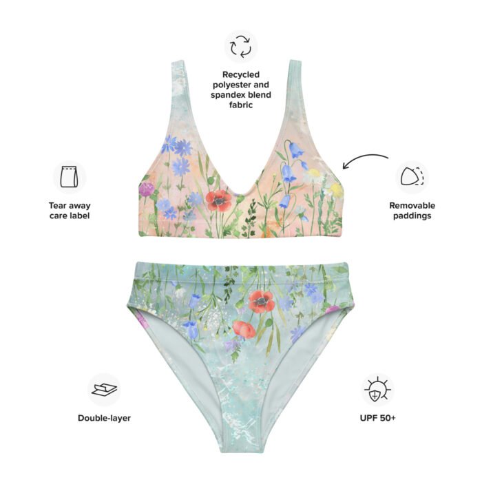 Elegantiškas maudomas, natūralių spalvų dizainas pabrėžia moteriškumą. Dvigubas sluoksnis suteikia patogumą. Tiek baseinui, tiek paplūdimiui