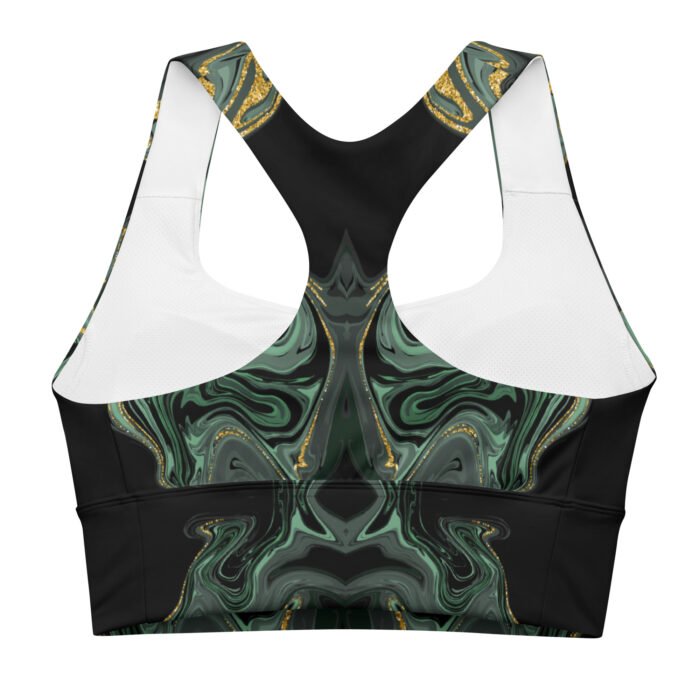 Sportinė liemenėlė su ilgu siluetu ir tvirta atrama puikiai tiks tiek sportui, tiek kasdieniam dėvėjimui. Su dvigubu priekiu ir išimamomis pagalvėlėmis.