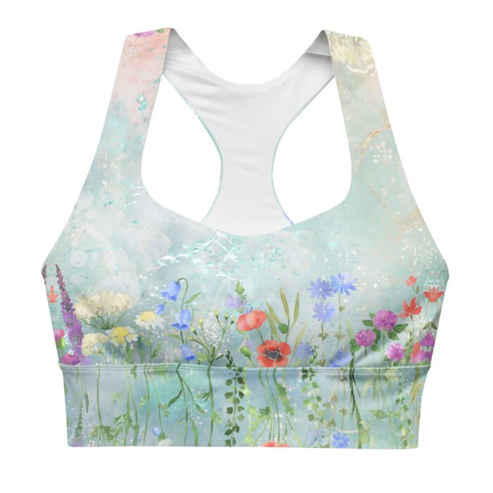 Ekologiška sportinė liemenėlė, ilgesnio modelio - suteikia patogumą tiek sportuojant, tiek kasdien. Pagaminta iš perdirbto poliesterio ir elastano