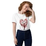 Marškinėliai, aukštos kokybės 100% organinės medvilnės – tai puikus pasirinkimas ekologiškai sąmoningiems pirkėjams. Tinka laisvalaikiui. Unisex modelis