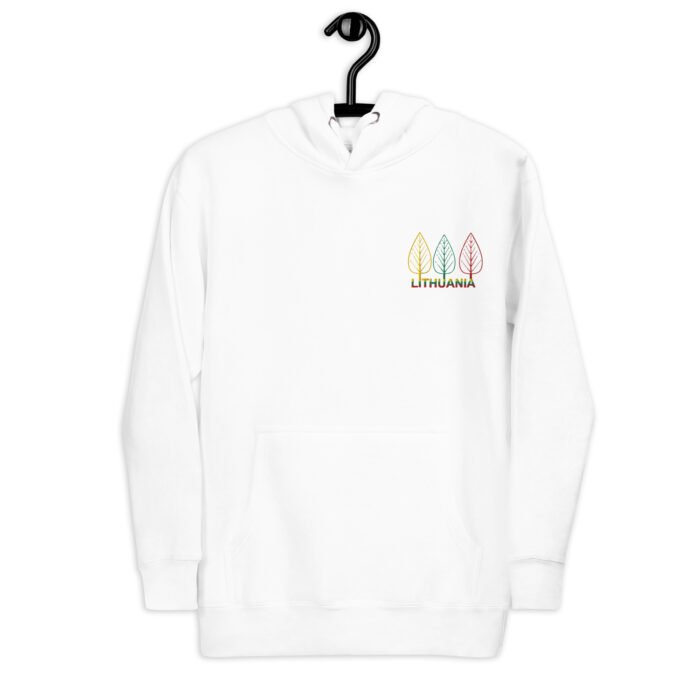 SIUVINĖTAS unisex džemperis – su trispalviais lapais. Trys spalvos perteikia tautiškumo dvasią moderniai ir minimalistiškai. Šis drabužis – tylus būdas parodyti pasididžiavimą savo šaknimis. Aukšta kokybė, 65 % medvilnės – komfortas visą dieną.