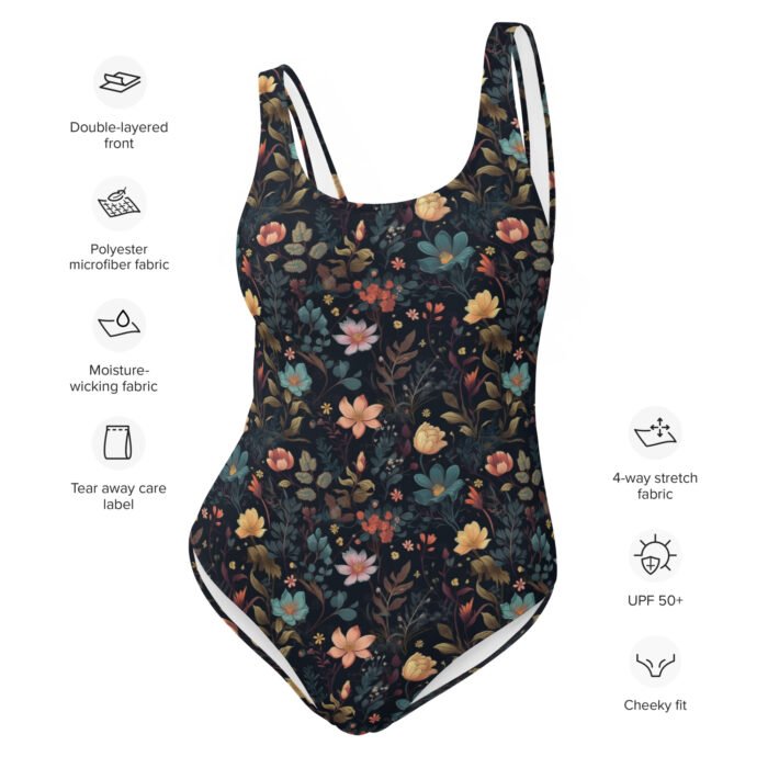 Vientisas maudomas, primenantis vasaros pievą po žvaigždėtu dangumi. Tamsus fonas ir laukinių gėlyčių žiedus – subtiliai romantiškas ir išskirtinis.