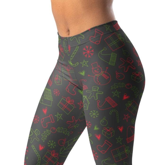 Kalėdinės temprės su dovanų ir kaspinų raštu moterims. Kokybiškos temprės sukurtos šventinei nuotaikai — stilingos ir išskirtinės.