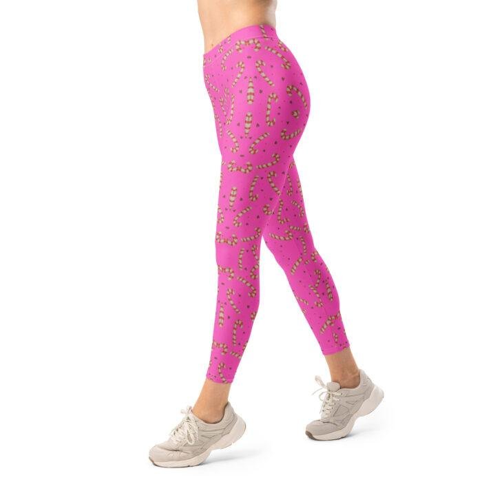 Temprės sportui ir laisvalaikiui su žaismingu šventinių saldainių raštu. Minkštas audinys priglunda patogiai, tinka aktyvioms ir stilingoms moterims.