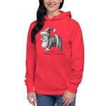 Unisex džemperis su gobtuvu "Šventinė Nuotaika" sukurtas mėgstantiems Kalėdas ir komfortą, suteiks šilumos net pačiomis šaltiausiomis dienomis.