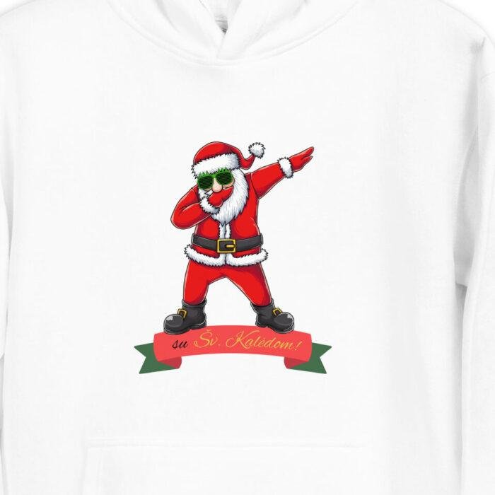 Klasikinis, šventinis ir labai jaukus –  unisex džemperis su gobtuvu "Kalėdinė Dvasia", į jūsų dieną įneš lengvos šventinės magijos.