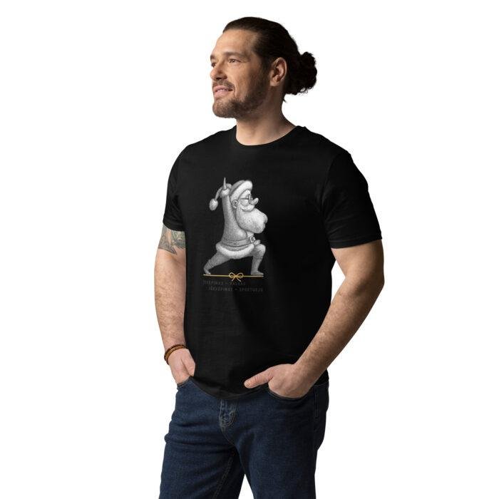 Unisex marškinėliai "Kalėdų instrukcija" švelnūs, saugūs odai patogūs. Tinkama Kalėdų dovana sportininkams arba pasipuošti švenčių proga.