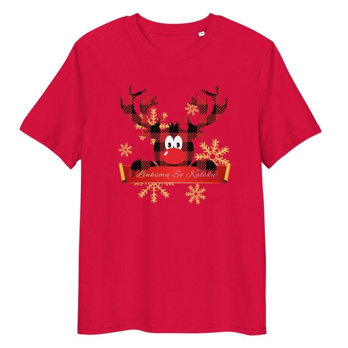 Organinės medvilnės unisex marškinėliai "Kalėdinė akimirka" kaip tik tau. Tinka ir Kalėdiniams vakarėliams, ir kakavos akimirkai namuose.