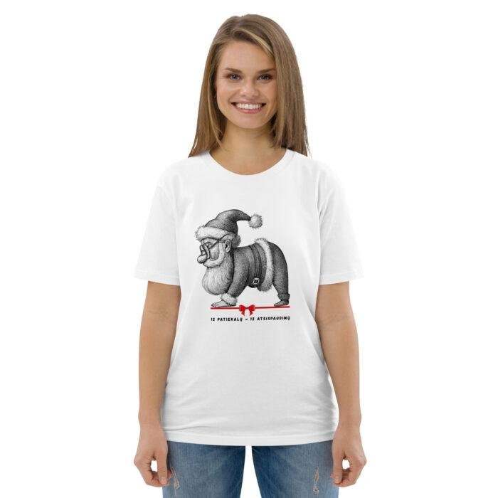 Jei norisi šventinės nuotaikos be jokių pastangų, šie unisex marškinėliai "Kalėdinės instrukcijos" padarys visą darbą už tave. Švelnūs, saugūs odai.