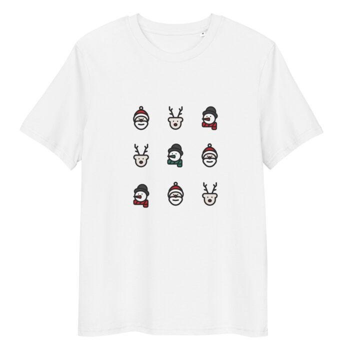 Šie unisex marškinėliai "Šventinis apkabinimas" šventiški, jaukūs ir draugiški odai, pagaminti iš organinės medvilnės. Ideali dovana Kalėdų proga.