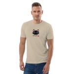 Šie unisex marškinėliai MIAU, pagaminti iš 100% organinės medvilnės Mažas katinėlis, užrašas MIAU . Minimalus dizainas, bet su charakteriu.